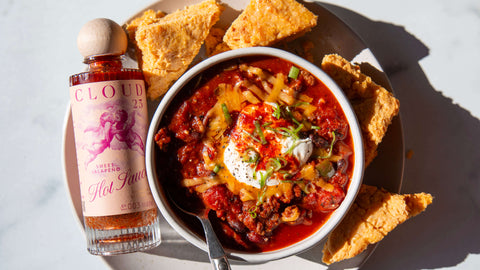 Sweet Heat Jalapeño Chili with Spicy Cornbread
