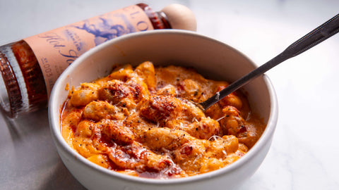 Cheesy Spicy Honey Nut Squash Gnocchi