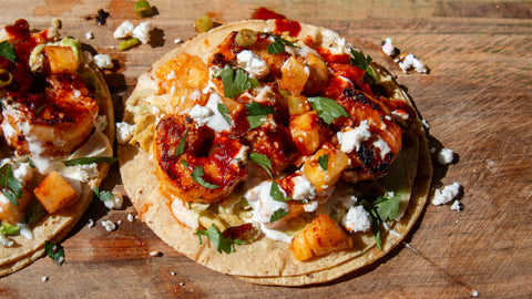 Sweet Heat Pineapple Shrimp Tacos